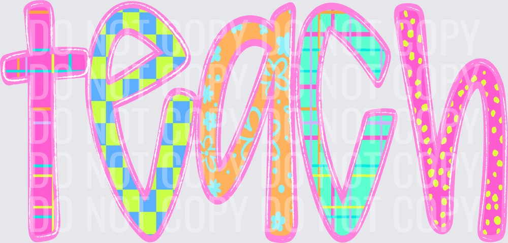 Neon pattern Teach