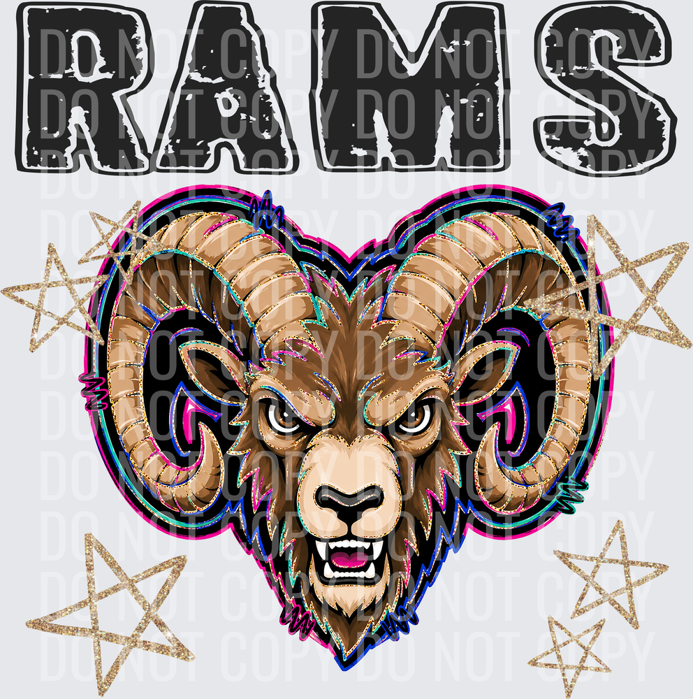 KayndiDesigns 08.26 Grunge Varsity Rams