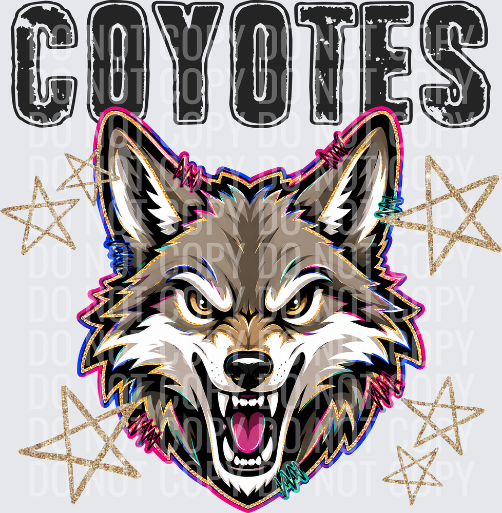 KayndiDesigns 08.26 Grunge Varsity Coyotes