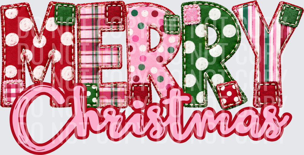 MERRY CHRISTMAS PINK RED