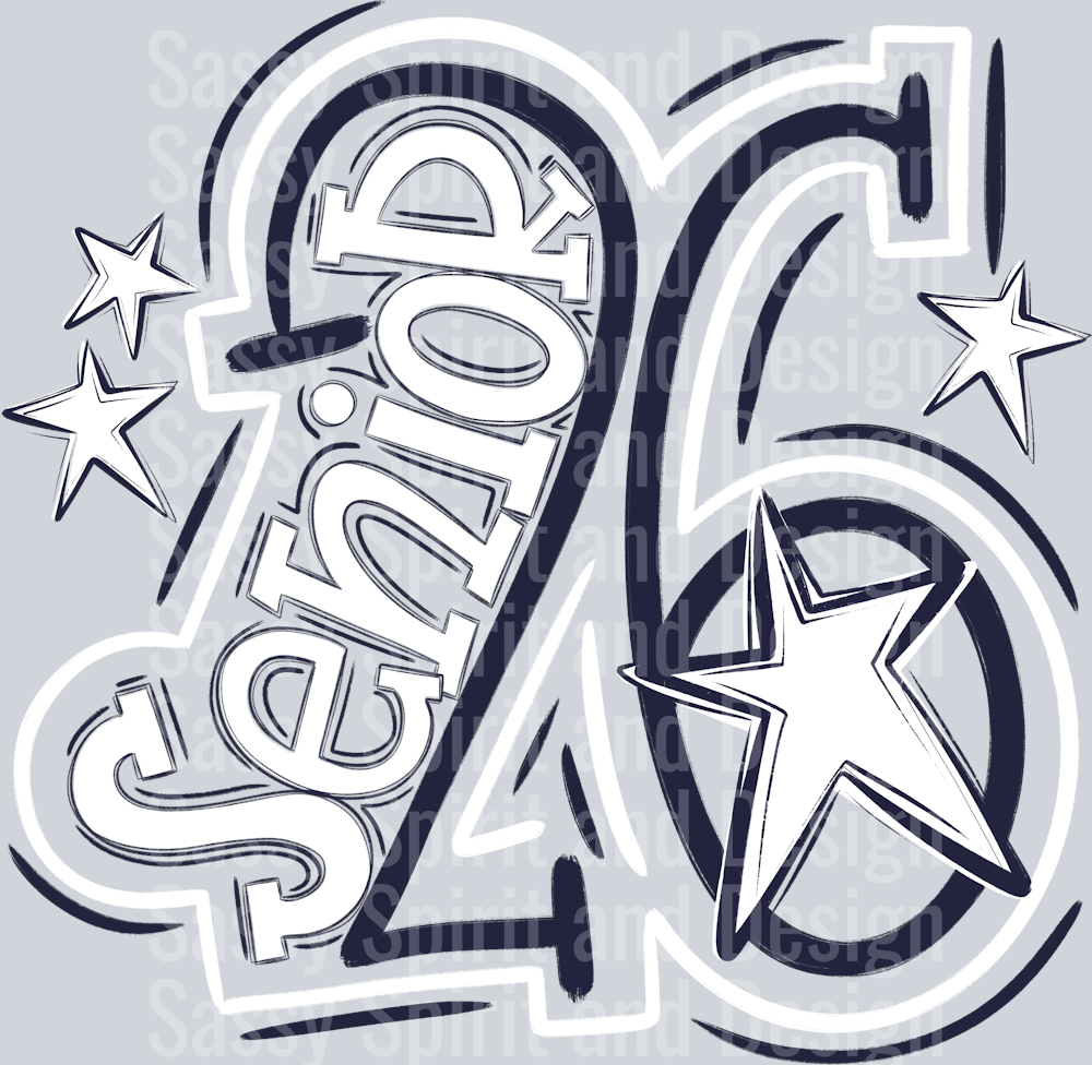 Senior 2026 Navy White