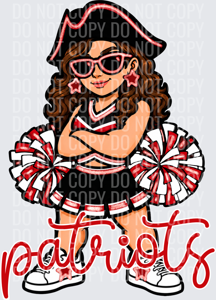 Patriots Cheer Red Black