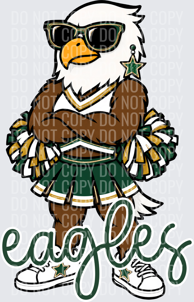 Eagles Cheer Green Gold