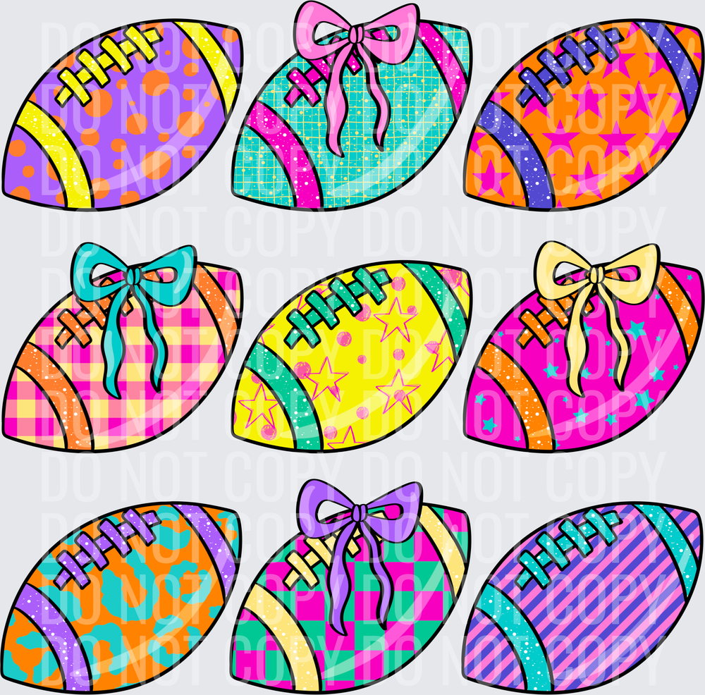 Preppy football collage