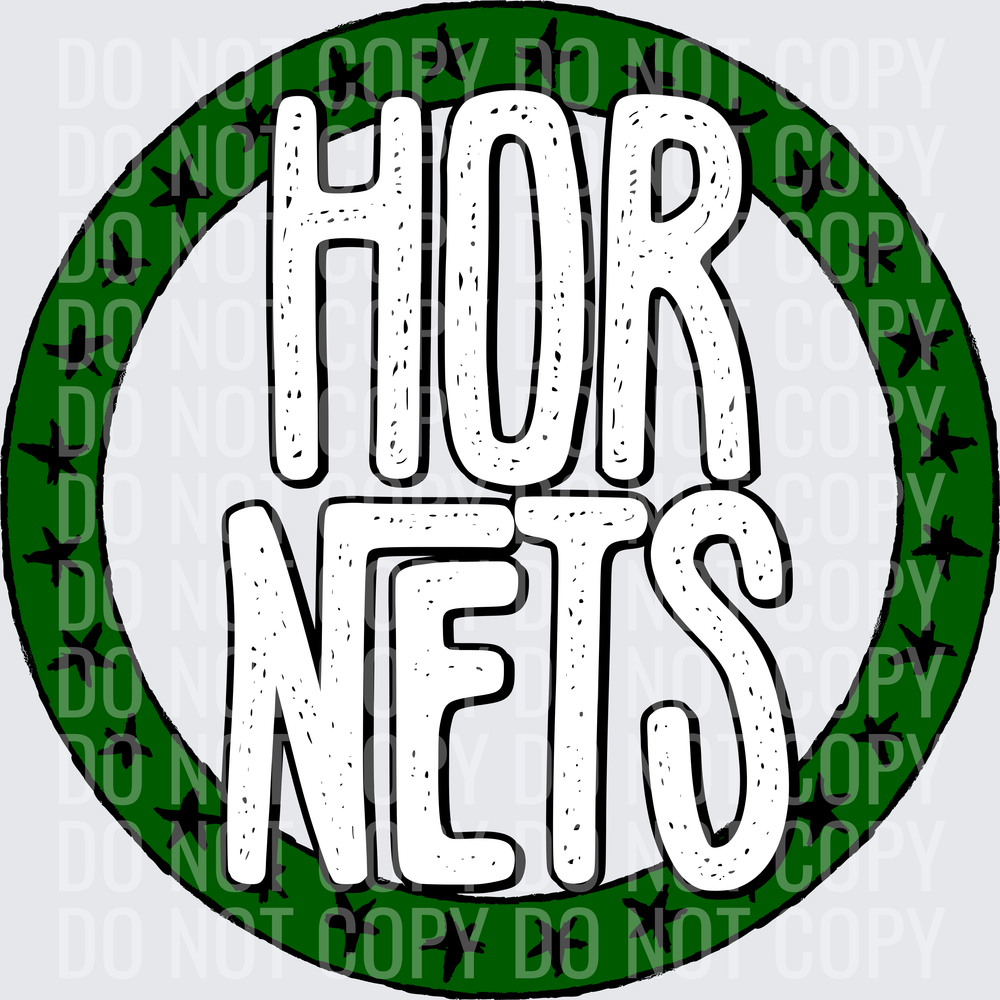 HornetsStarCircleDarkGreenBlack