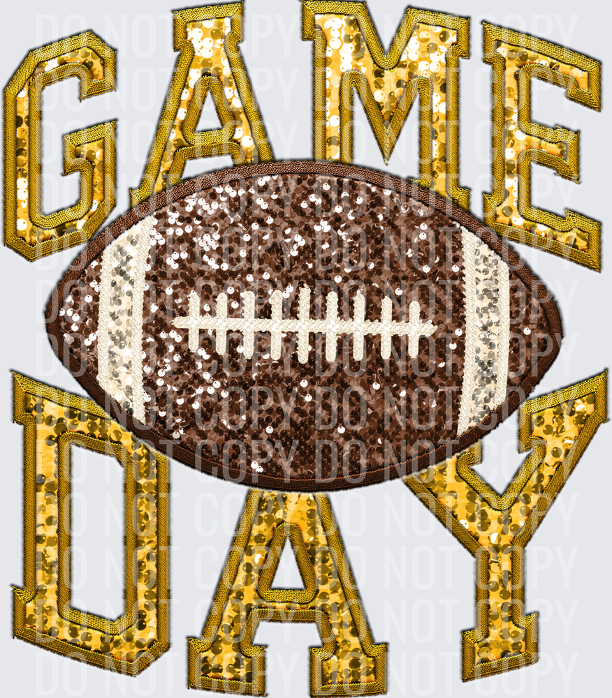 KayndiDesigns 06.26 Game Day Sequin Embriodery 26 Yellow
