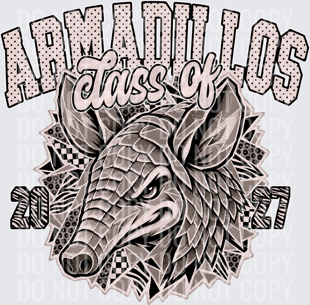 KayndiDesigns 10.26 Class of 2027 Neutral Armadillos