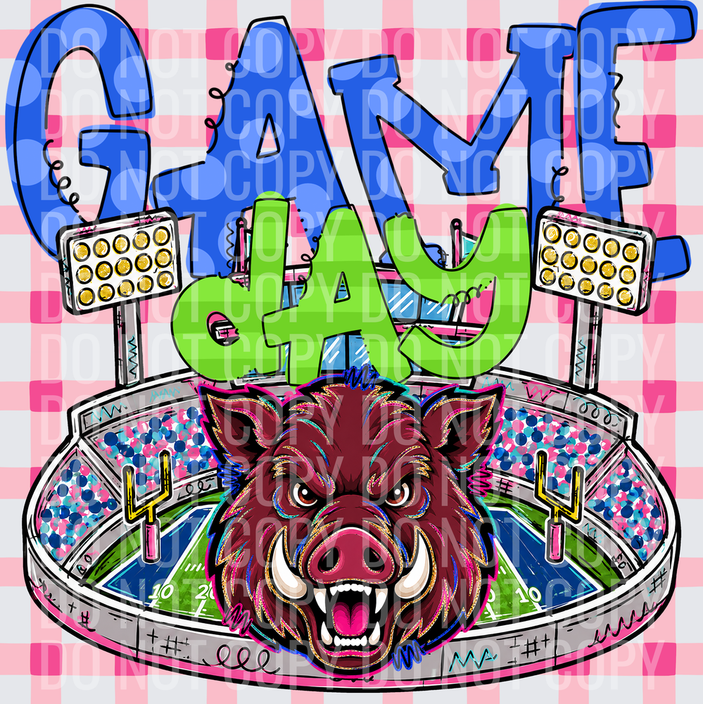 KayndiDesigns 08.26 Game Day Stadium Razorbacks