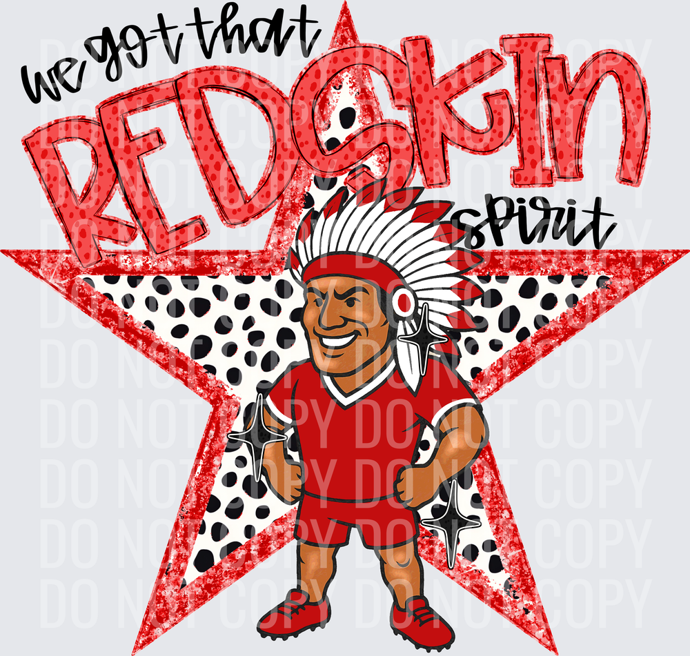KayndiDesigns 09.26 We Got That Spirit Redskin Red