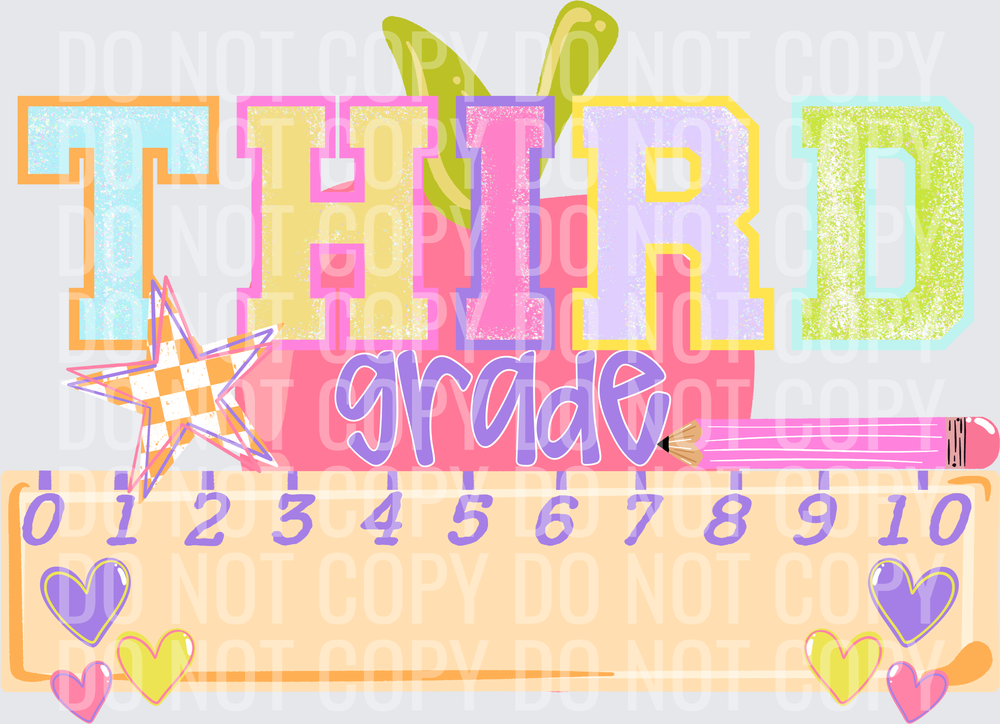 Third grade Apple glitter