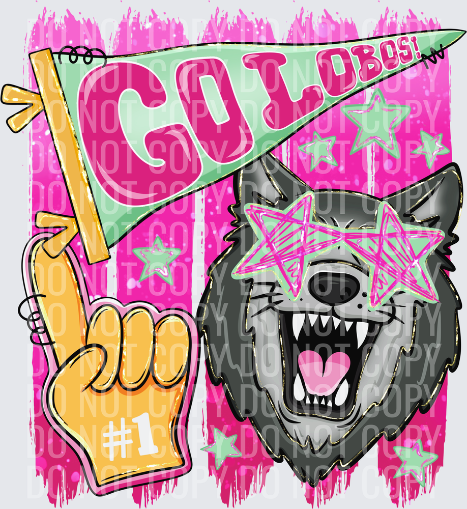 Go lobos wolves preppy mascots