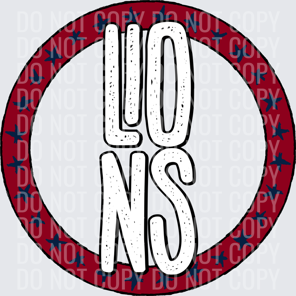 LionsStarCircle-BurgundyNavy