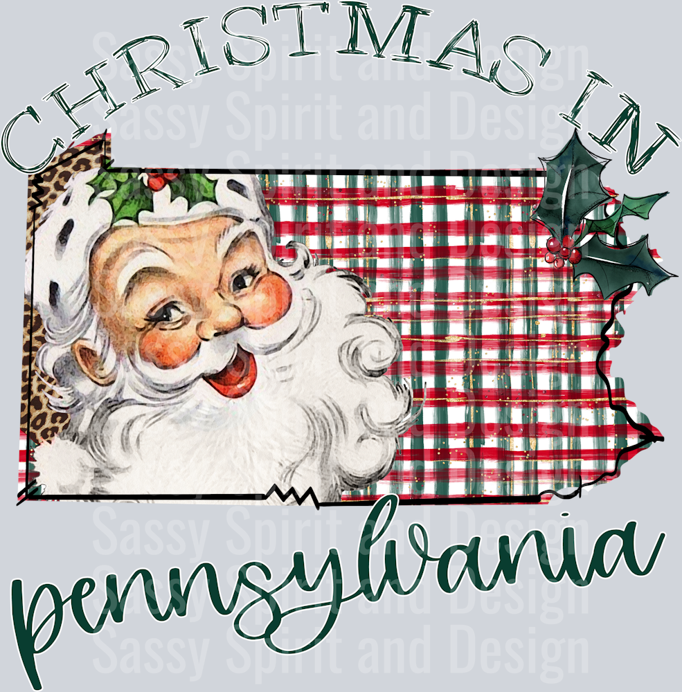 Christmas in State Santa State Set PENNSYLVANIA