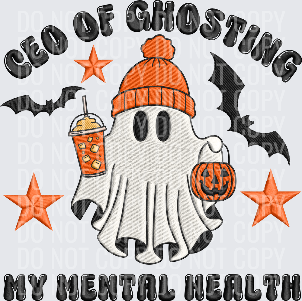 CEO OF GHOSTING MY MENTAL HEALTH FAUX EMB HWDS