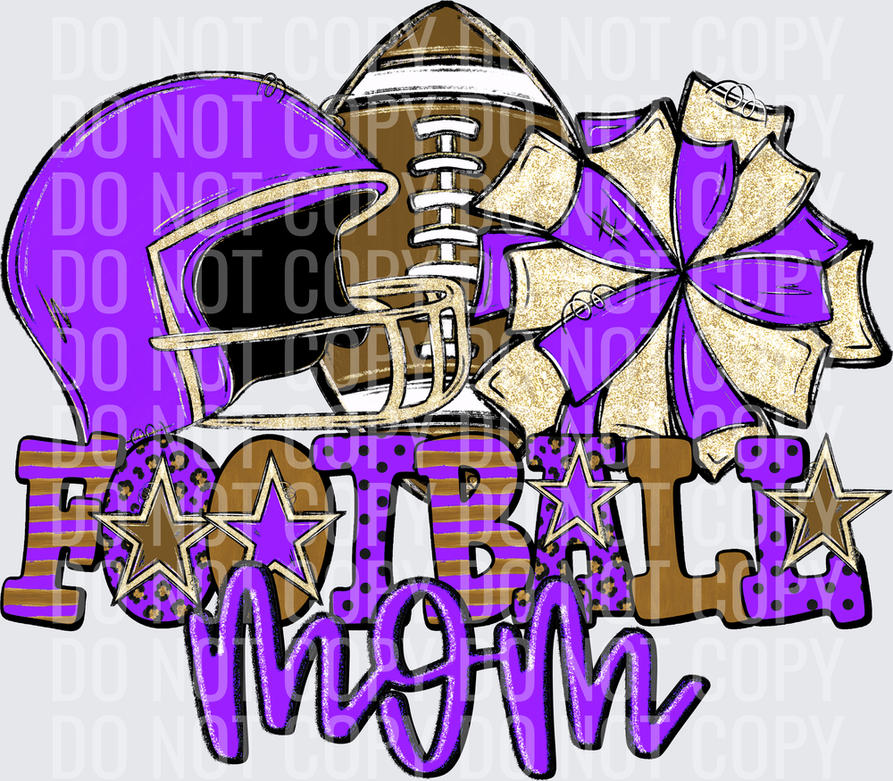KayndiDesigns 08.26 Football Mom Purple