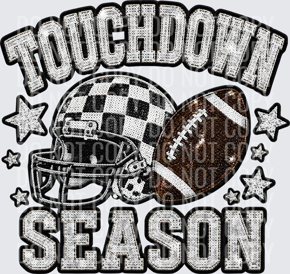 TOUCHDOWN SEASON FAUX SEQUIN