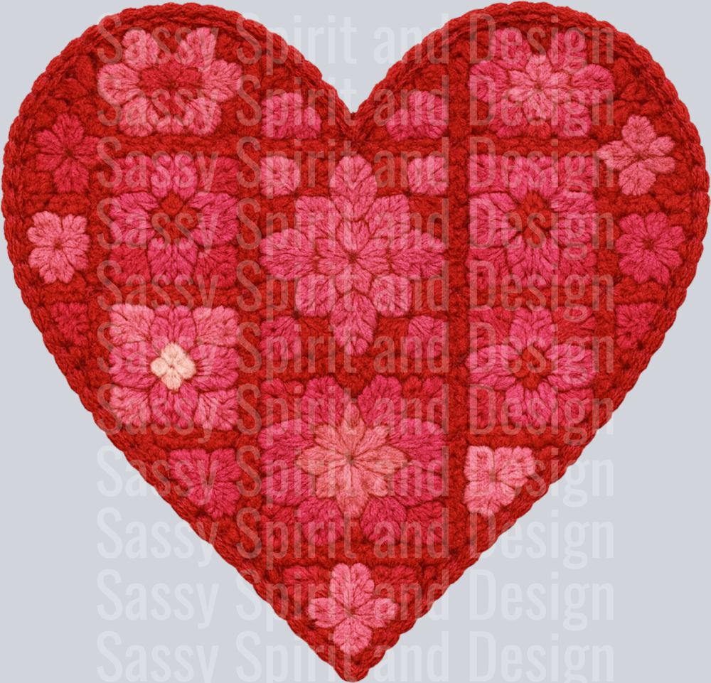 GRANNY HEART RED PINK