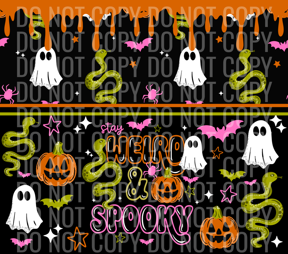 Weird & Spooky tumbler wrap