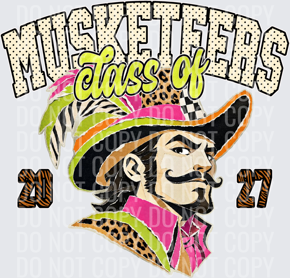 KayndiDesigns 10.26 Class of 2027 Bright Musketeers