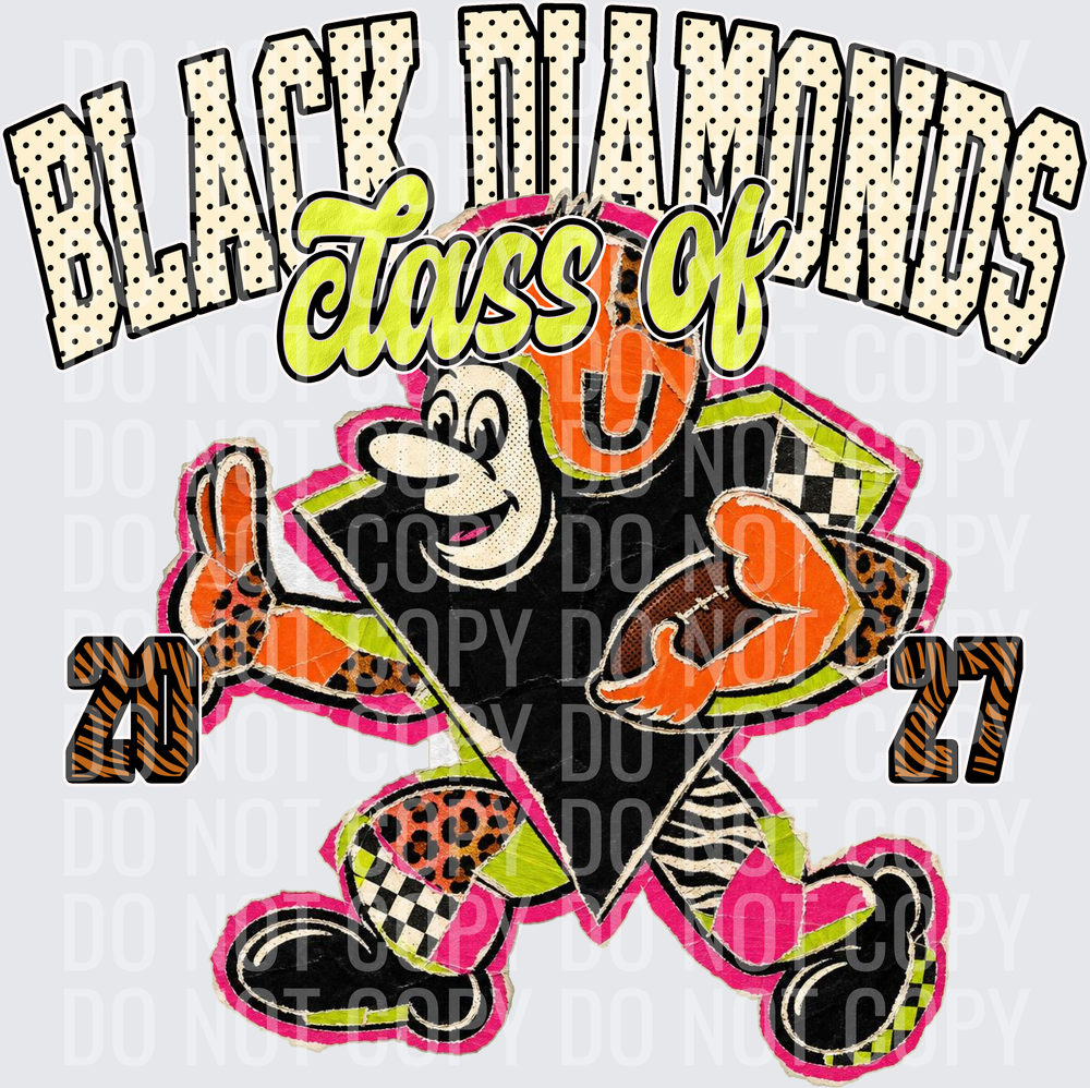 KayndiDesigns 10.26 Class of 2027 Bright Black Diamonds
