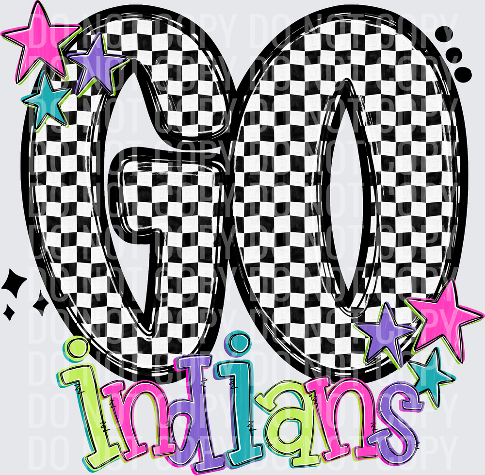 indiansGo Checker Neons 0926-0025