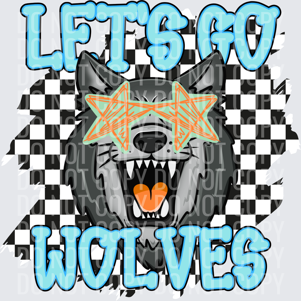 Let’s go wolves checkered