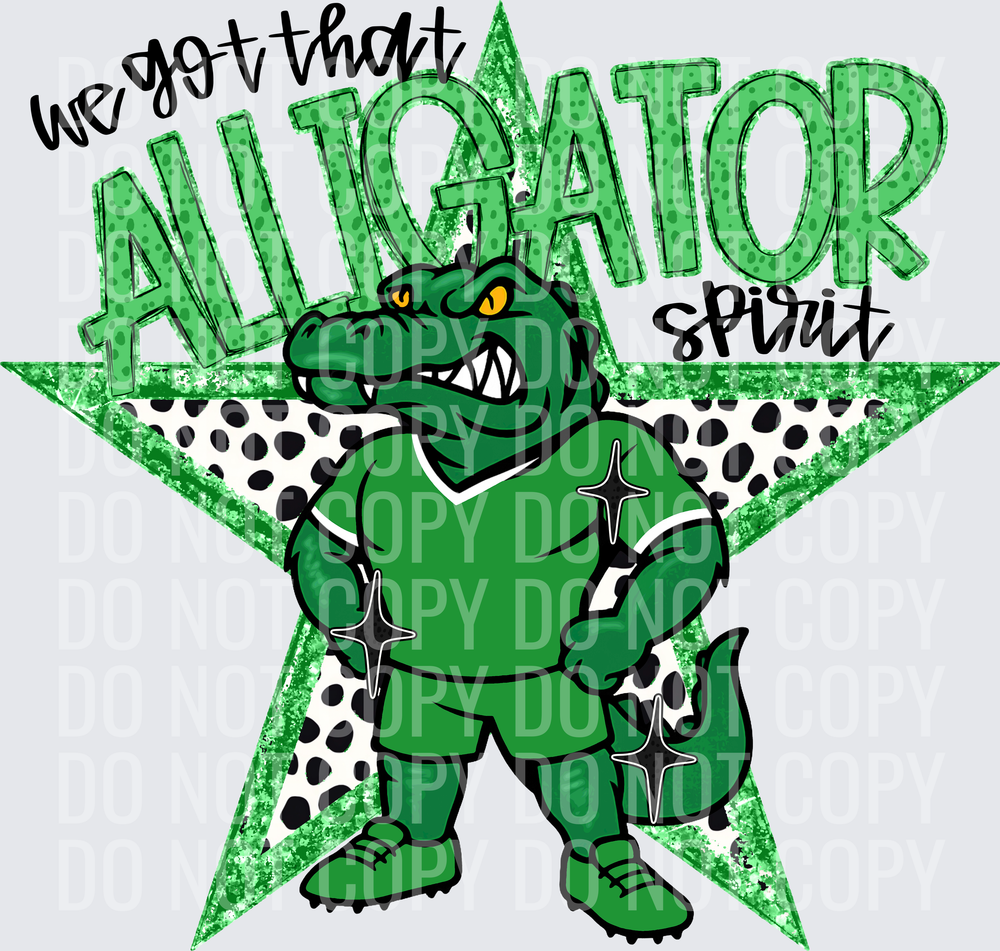 KayndiDesigns 09.26 We Got That Spirit Alligator Green