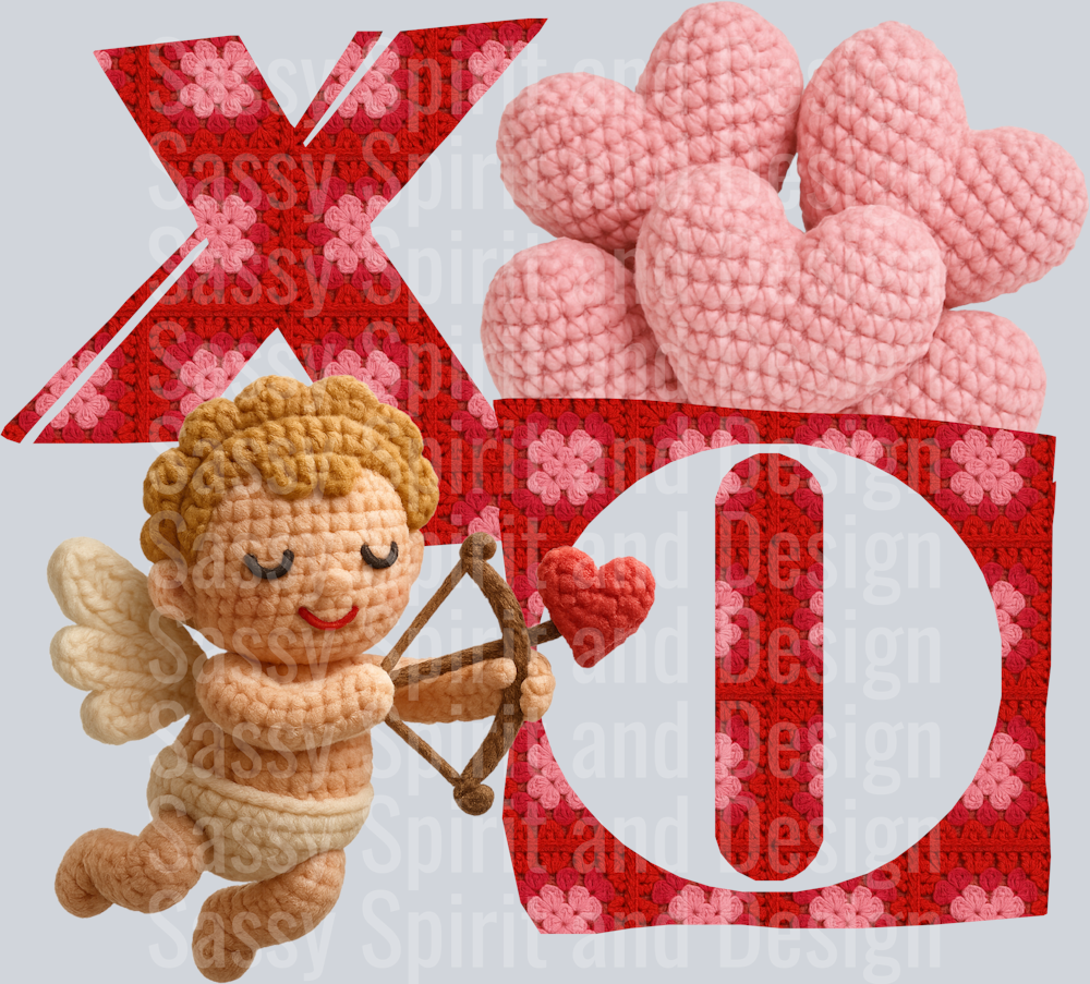 XO CROCHET CUPID RED