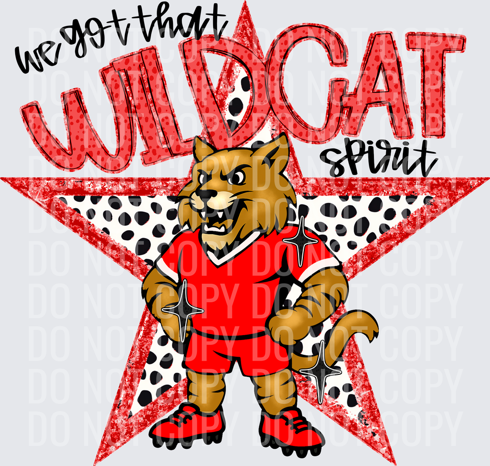 KayndiDesigns 09.26 We Got That Spirit Wildcat Red