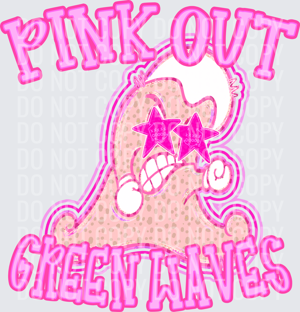 KayndiDesigns 09.26 Pink Out Green Waves