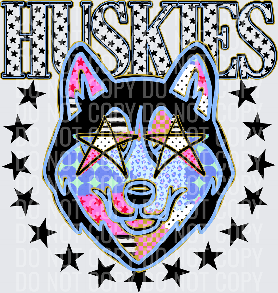 KayndiDesigns 09.26 Patchwork Varisty Stars Huskies