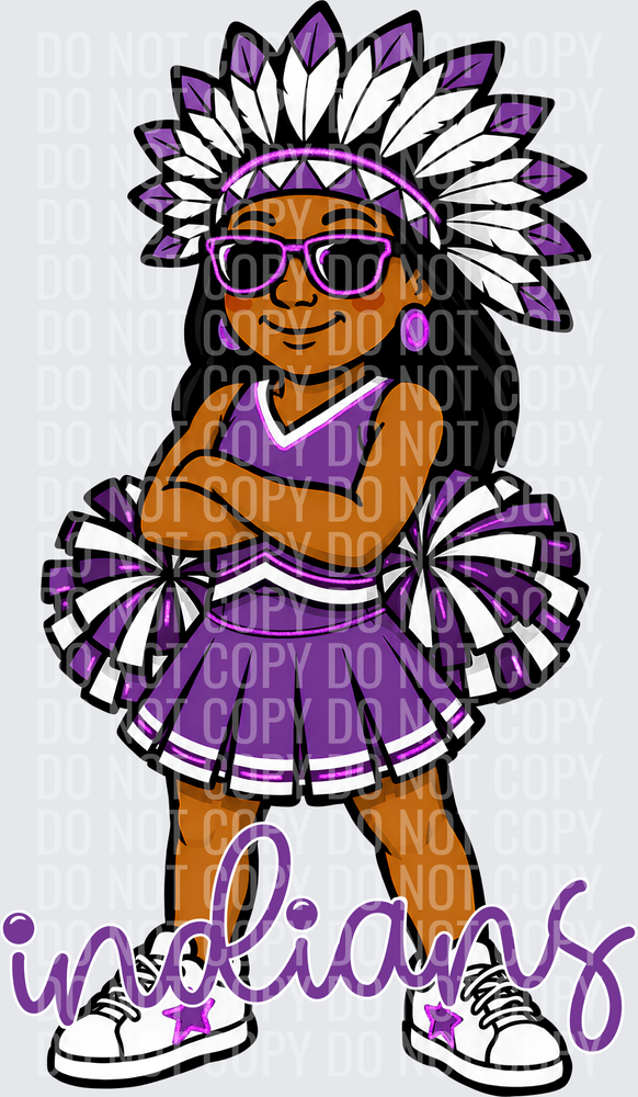 Indians Cheer Purple White