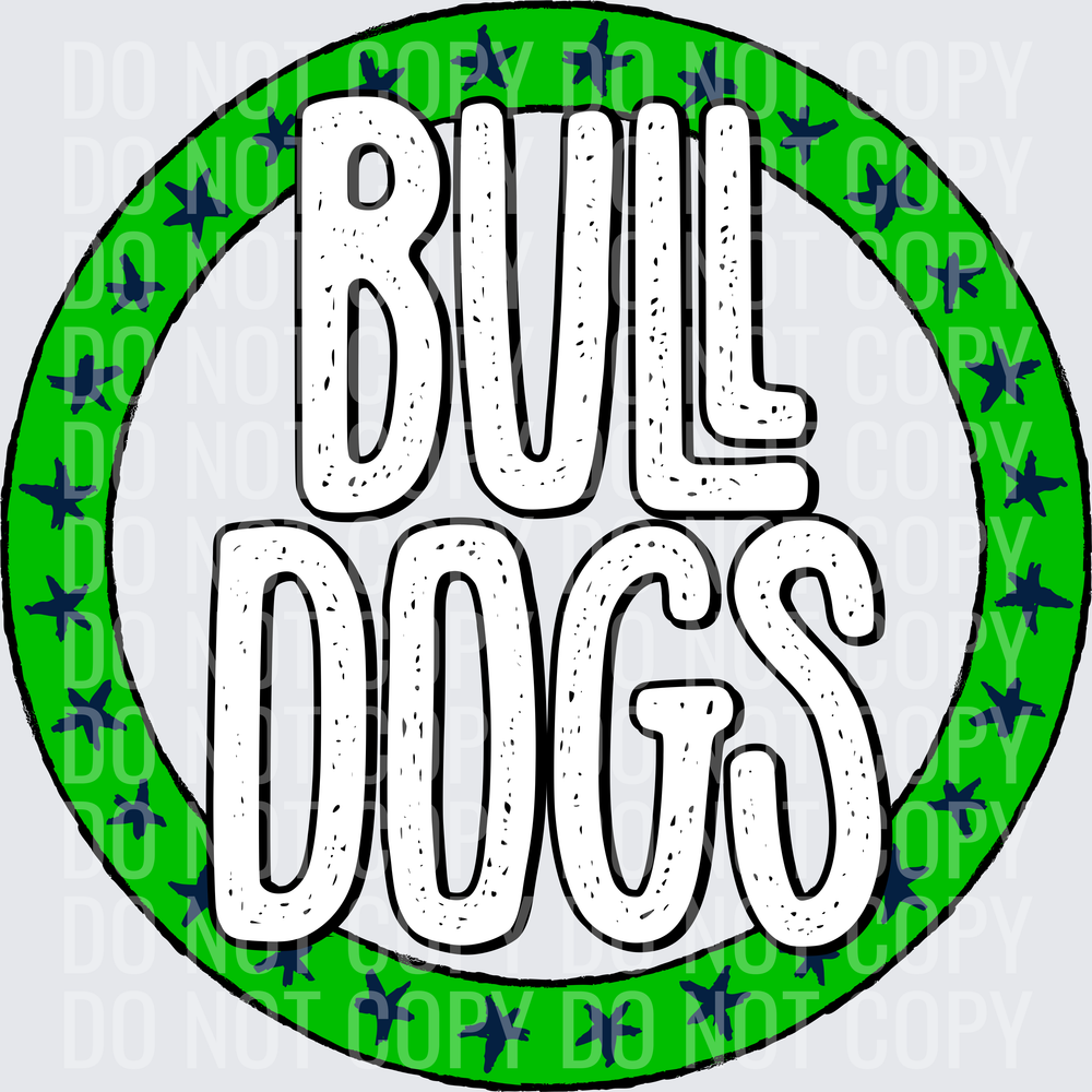 BulldogsStarCircleKellyGreenNavy