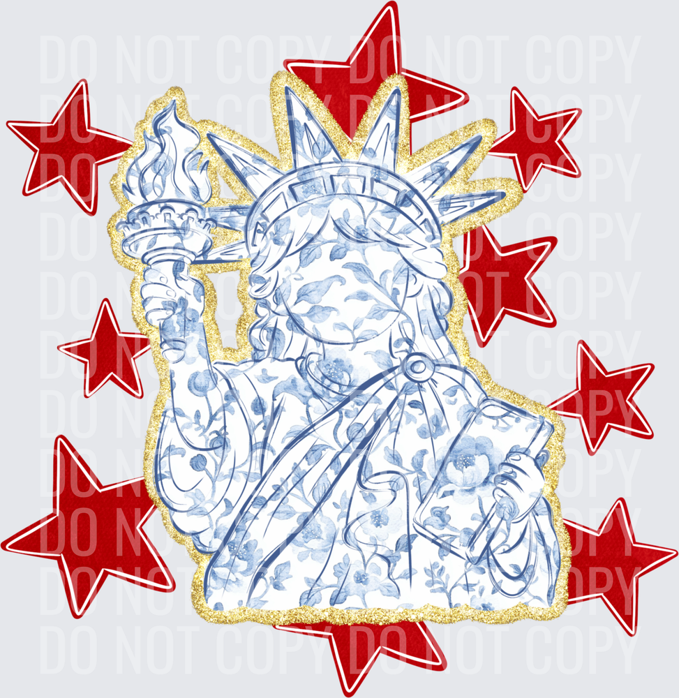 Blue_Floral_Toile_Lady_Liberty