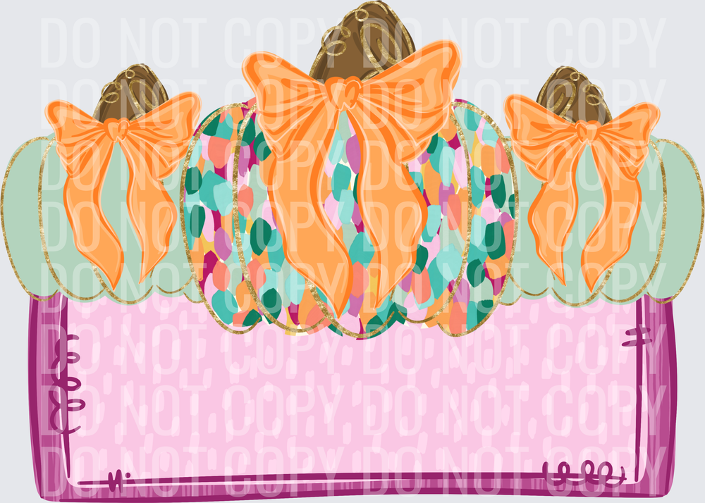 colorful pumpkin frame