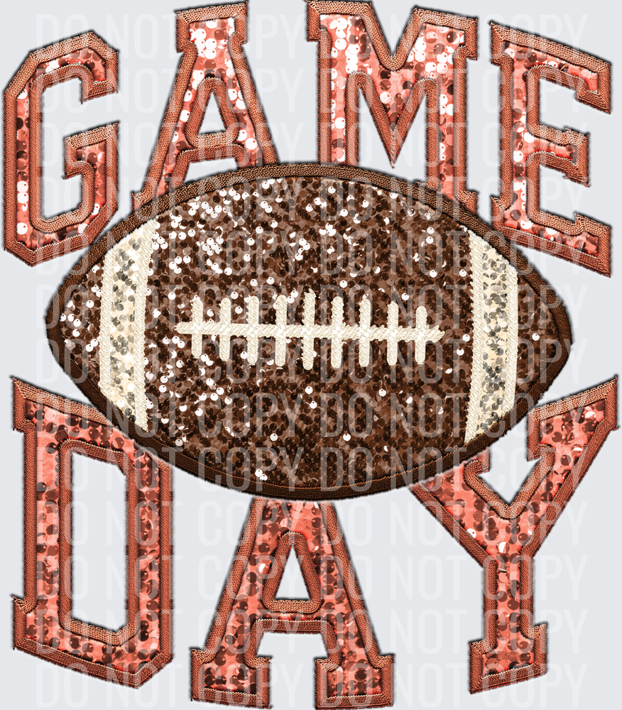 KayndiDesigns 06.26 Game Day Sequin Embriodery 24 Bronze Orange