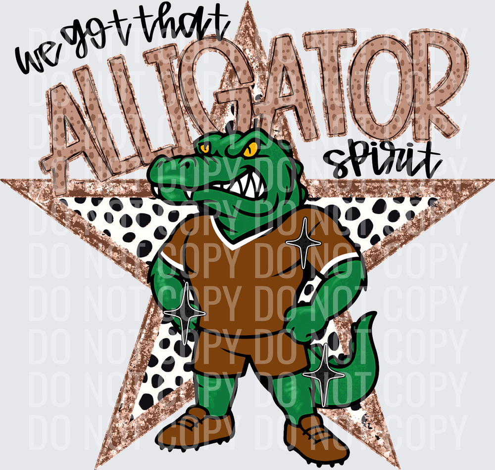 KayndiDesigns 09.26 We Got That Spirit Alligator Brown