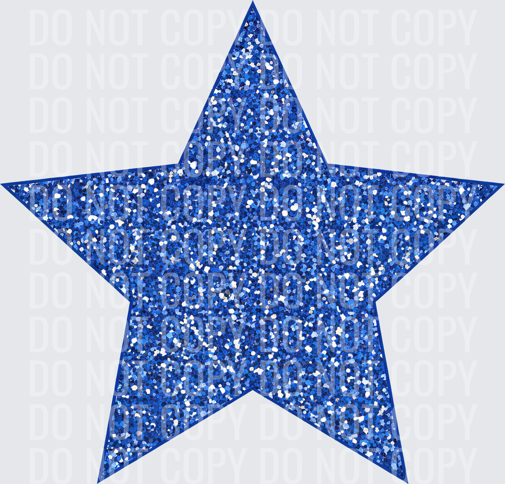 Blue Star Glitter