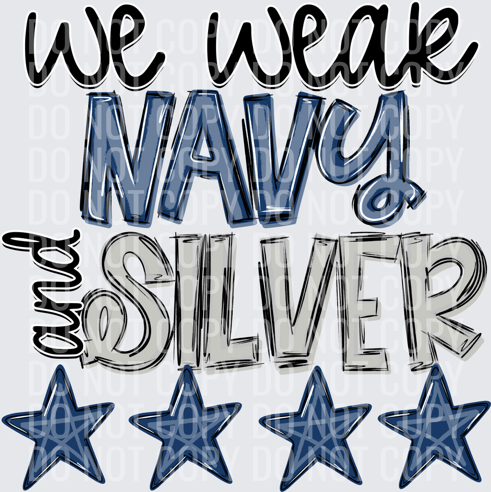 Navy & Silver