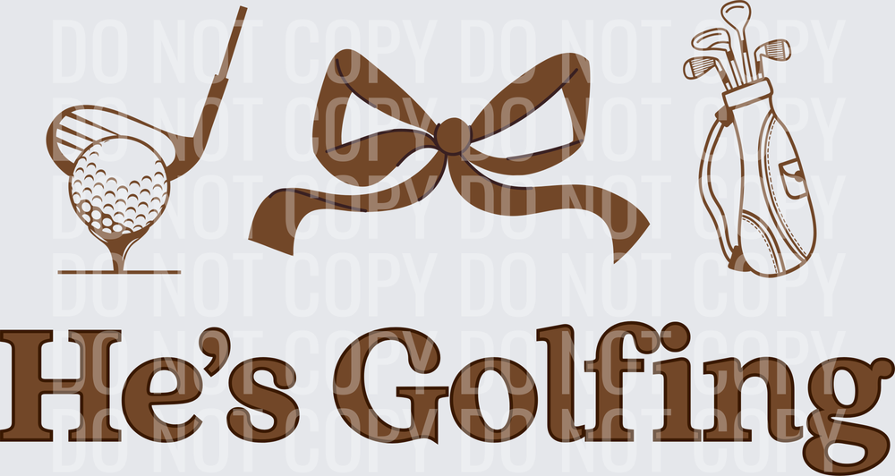 hes golfing brown
