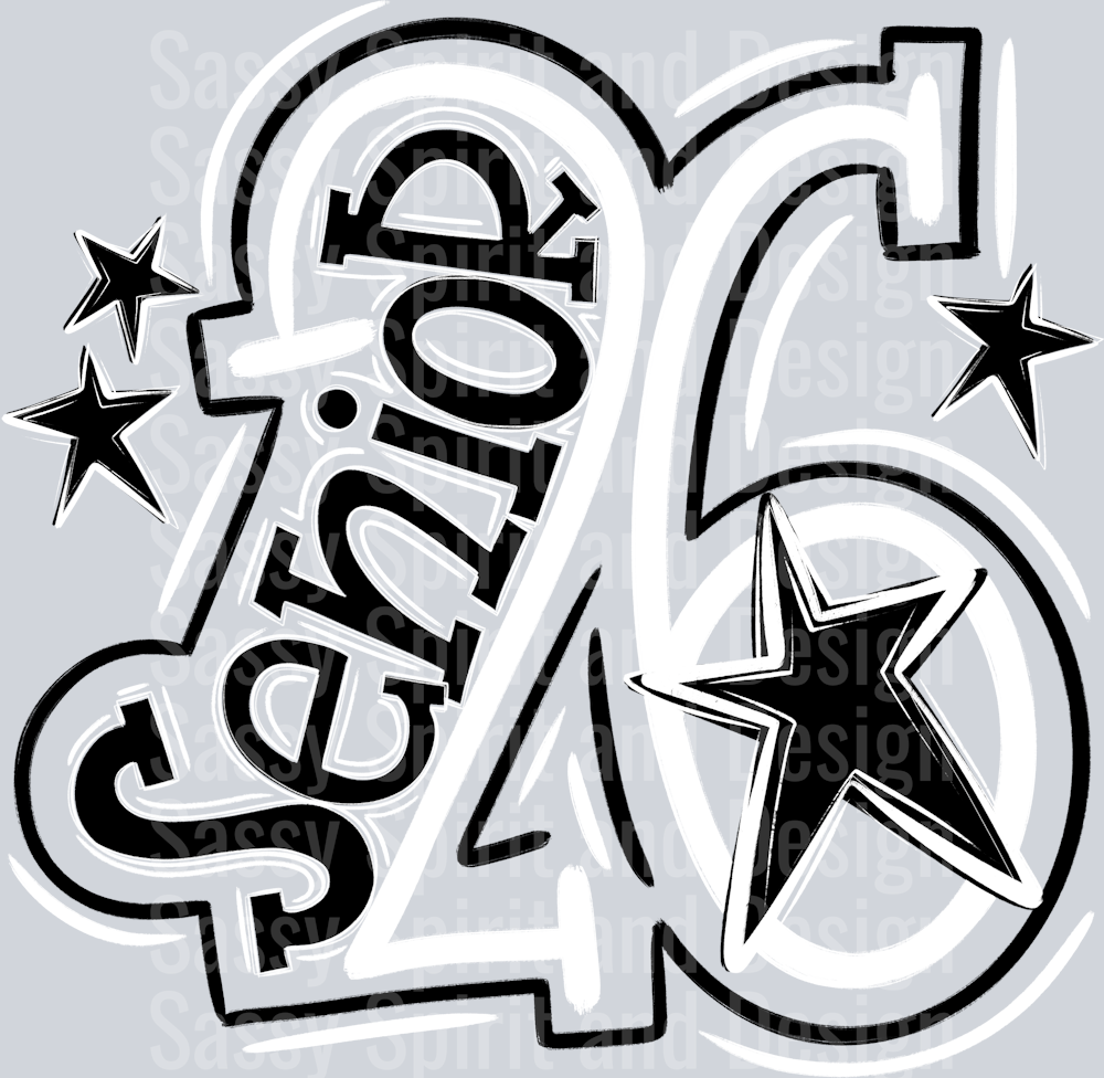 Senior 2026 White Black