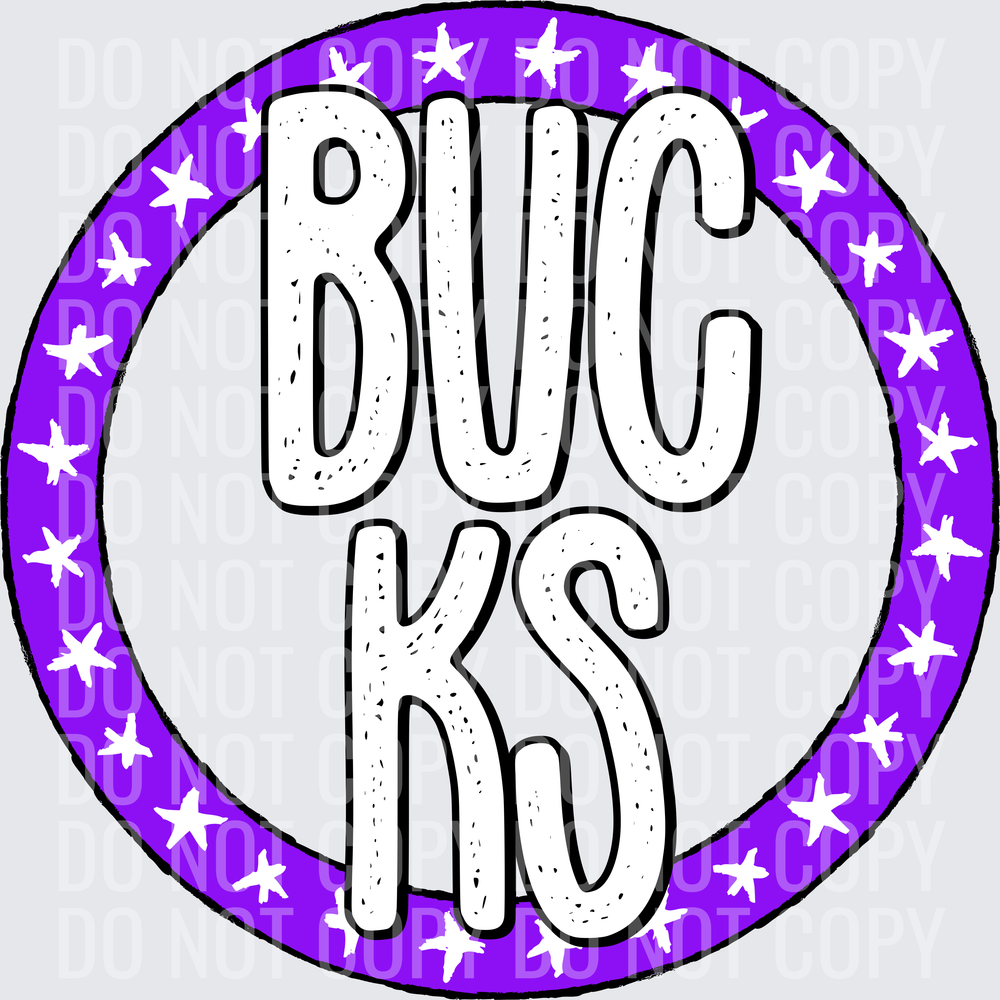 BucksStarCirclePurpleWhite