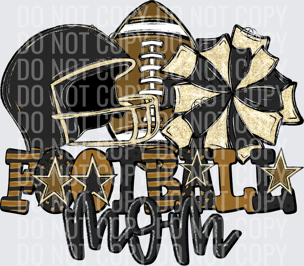 KayndiDesigns 08.26 Football Mom Black