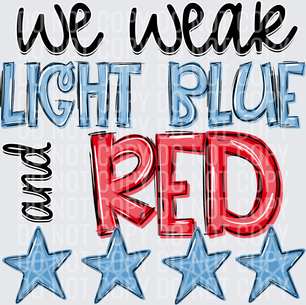 Light Blue & red 2