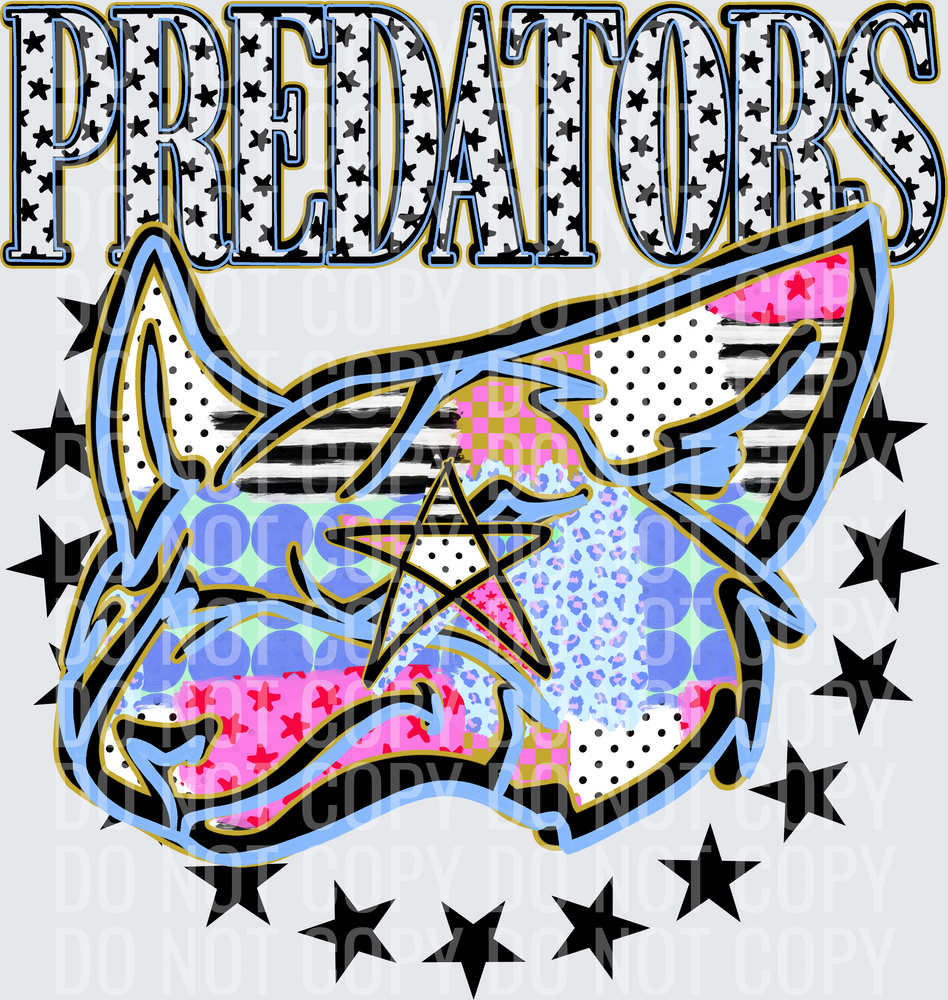 KayndiDesigns 09.26 Patchwork Varisty Stars Predators