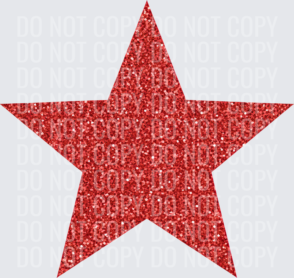 Red Glitter Star