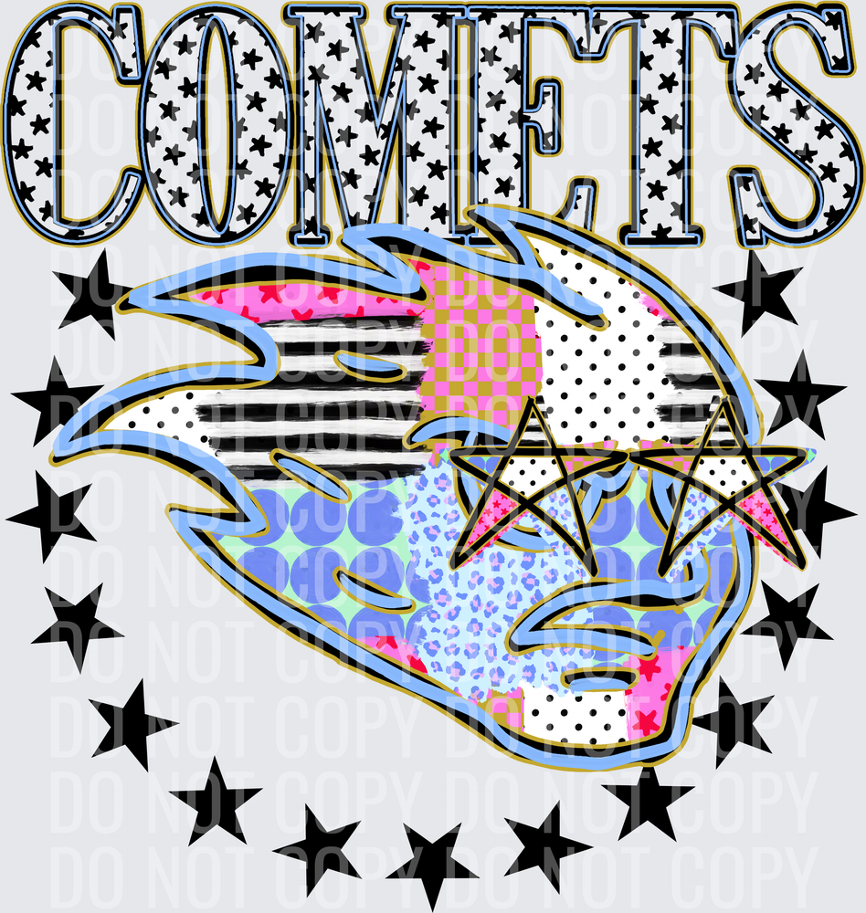 KayndiDesigns 09.26 Patchwork Varisty Stars Comets
