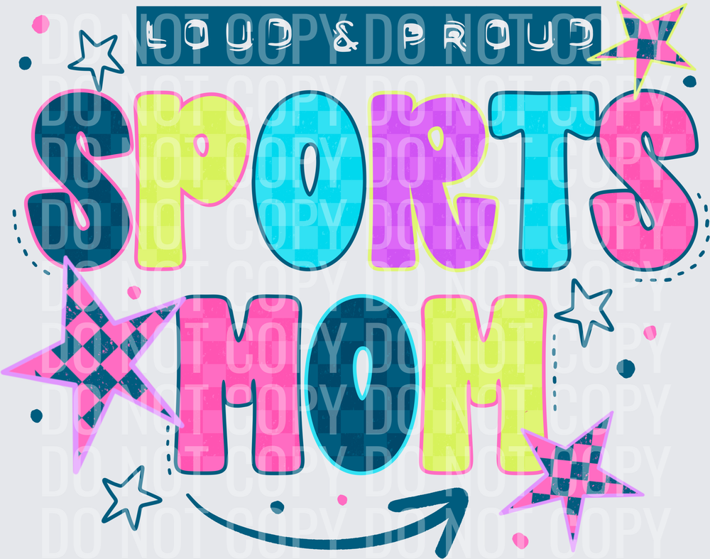 Sports mom colorful
