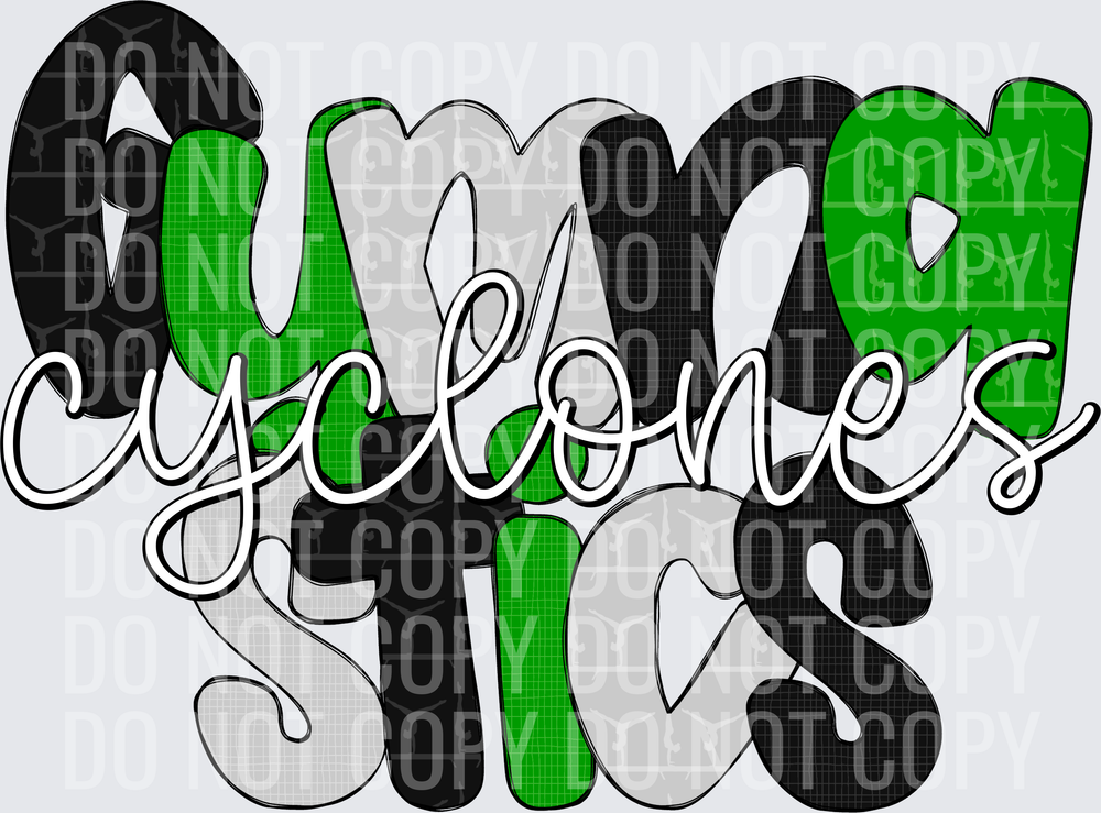 CyclonesBlackGreenSilver-Gymnastics