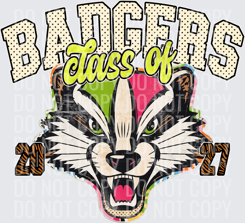 KayndiDesigns 10.26 Class of 2027 Bright Badgers